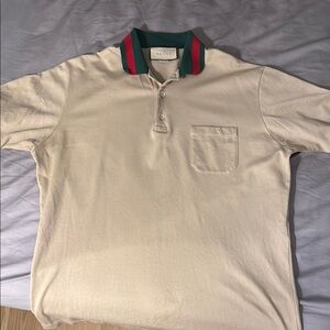 Gucci Cream Polo Shirt for Men